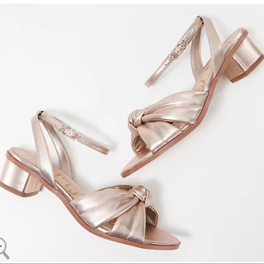 Rose gold Sam Edelman sandal block heel